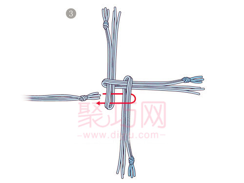编织中国结吉祥穗起头的2种方法(图1)