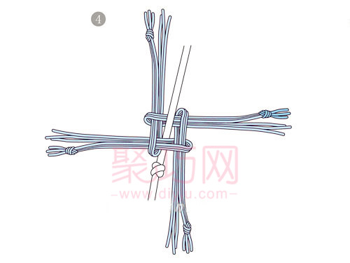 编织中国结吉祥穗起头的2种方法(图2)