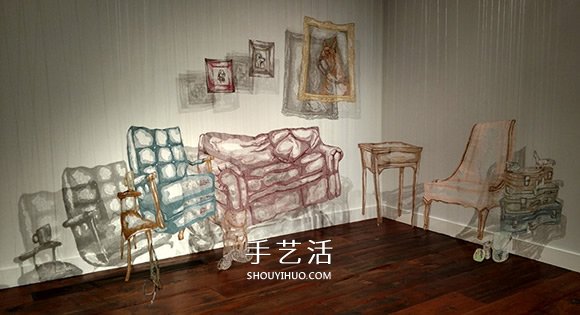 用线创作雕塑装置 彷彿一吹即散的“线画” - 诺云双维造物网