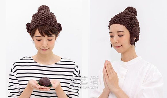 天冷时戴“佛头毛线帽”！日本超人气幽默配饰(图2)
