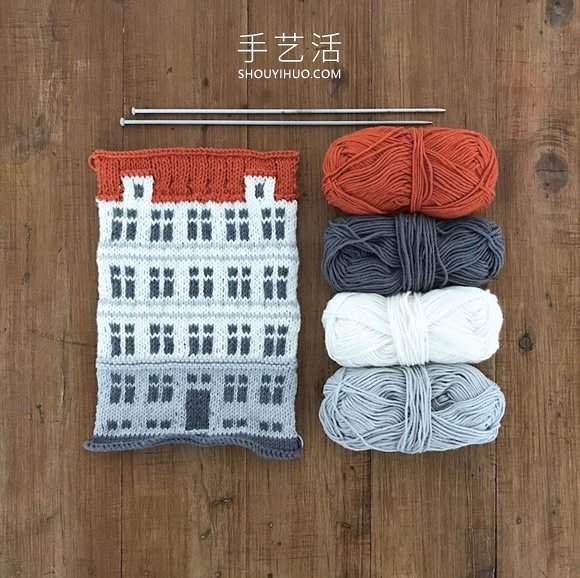 手工编织毯子，灵感来自哥本哈根多彩独特建筑(图4)