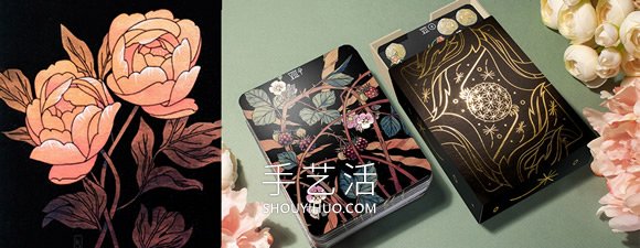 手绘植物塔罗牌！结合神秘占卜、花语寓意和哲学(图1)