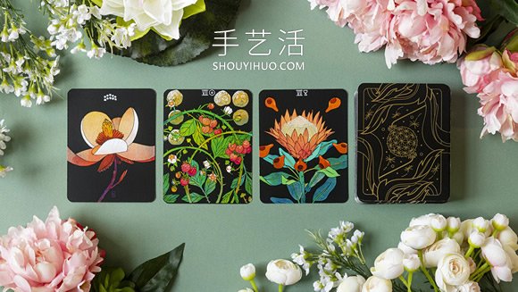 手绘植物塔罗牌！结合神秘占卜、花语寓意和哲学(图2)