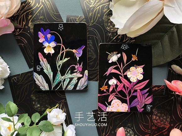 手绘植物塔罗牌！结合神秘占卜、花语寓意和哲学(图5)