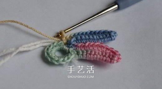 钩针编织五彩菊的方法图解 单元菊花的钩织方法(图6)