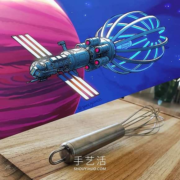 日常家用物品重构！壮观的太空飞船图纸设计(图2)