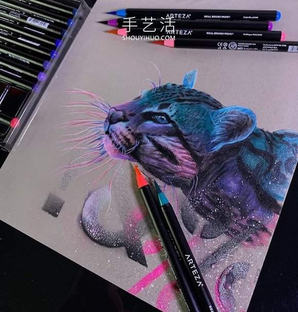 会“发光”的插图，警醒人们保护濒临灭绝的动物(图1)