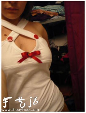 旧T恤改造吊带衫的手工制作方法(图2)