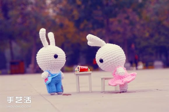 治愈系钩针作品图片 可爱小动物们的生活点滴(图3)