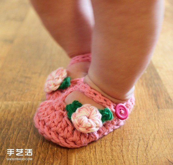 超Q毛线针织婴儿鞋作品 手工宝宝毛线鞋图片(图2)