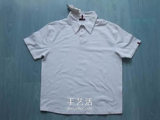 旧衣改造：男款T恤改造儿童坎肩背心套装(图2)