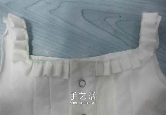 旧衣改造：男款T恤改造儿童坎肩背心套装(图7)