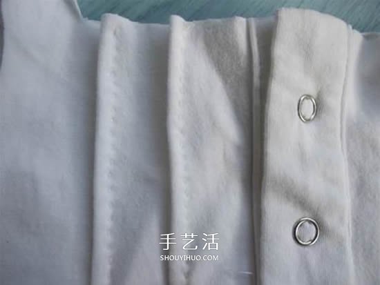 旧衣改造：男款T恤改造儿童坎肩背心套装(图5)