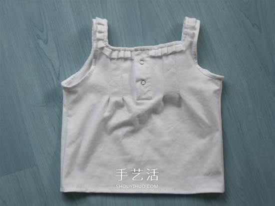 旧衣改造：男款T恤改造儿童坎肩背心套装(图9)