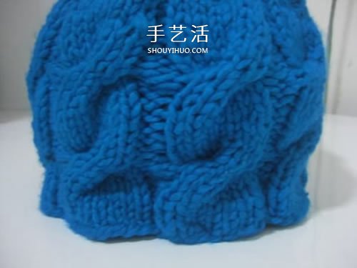 带辫子毛线帽子的编法 可爱俏皮帽子编织图解(图4)