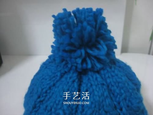 带辫子毛线帽子的编法 可爱俏皮帽子编织图解(图5)