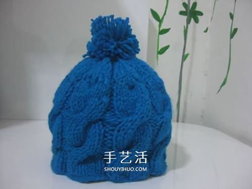 带辫子毛线帽子的编法 可爱俏皮帽子编织图解(图6)