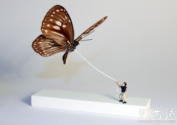 粘土、金属丝和纸张DIY的微型小人(图5)