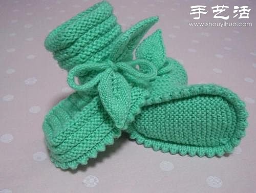 棒针编织宝宝鞋子手工教程(图2)