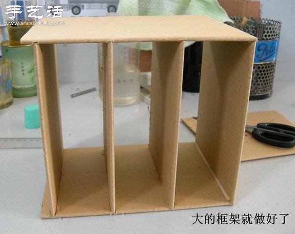 硬纸板废物利用DIY精致收纳柜(图11)