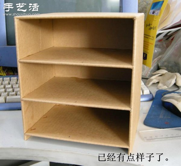 硬纸板废物利用DIY精致收纳柜(图19)