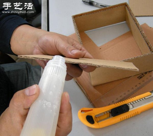 硬纸板废物利用DIY精致收纳柜(图25)