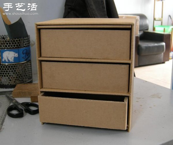硬纸板废物利用DIY精致收纳柜(图29)