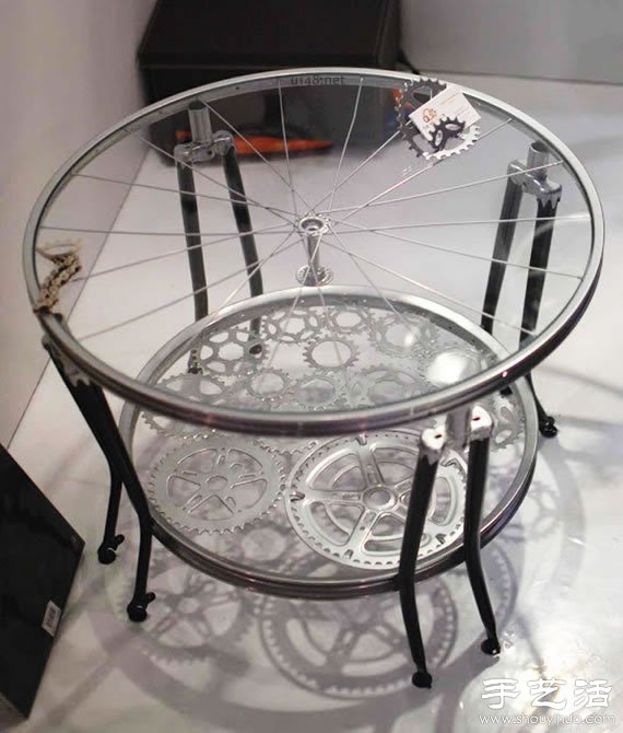 废弃自行车变废为宝手工DIY家居用品(图3)