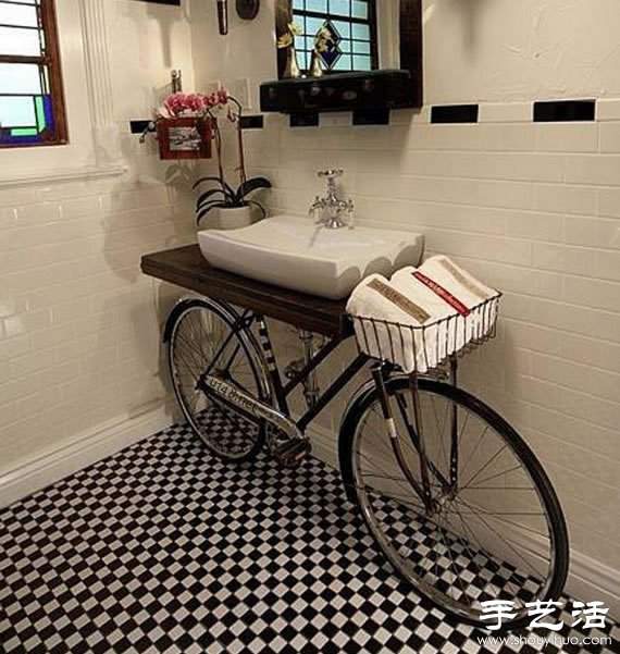 废弃自行车变废为宝手工DIY家居用品(图14)