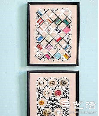 零碎布料+纽扣创意DIY装饰画(图4)