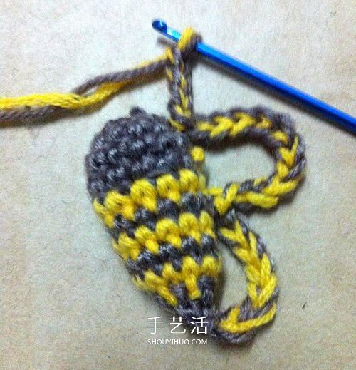 每日勤劳采蜜忙!毛线蜜蜂的钩针编织方法(图7) 每日勤劳采蜜忙!毛线蜜蜂的钩针编织方法(图7)