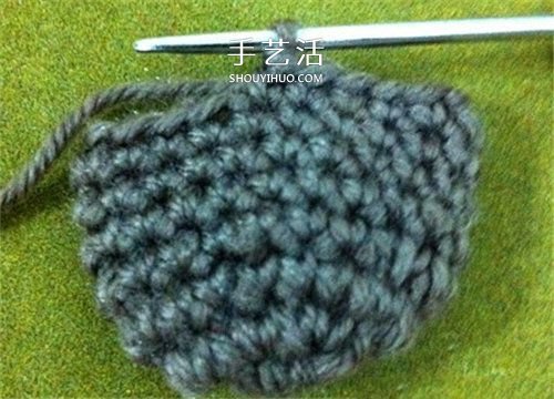 毛线猴头的编织方法 手工钩针编织猴子头图解(图7) 毛线猴头的编织方法 手工钩针编织猴子头图解(图7)