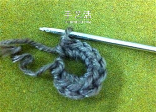 毛线猴头的编织方法 手工钩针编织猴子头图解(图3) 毛线猴头的编织方法 手工钩针编织猴子头图解(图3)
