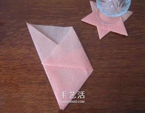 手工六角星杯垫的折法 简单星星杯垫怎么折(图4)