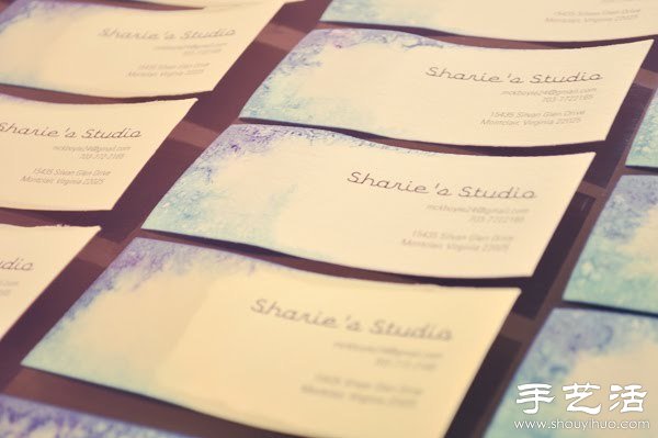 绚烂染色名片手工制作(图4)