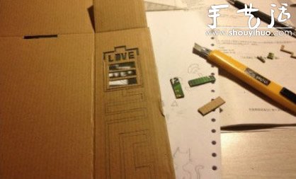 硬纸板手工DIY古色古香的台灯(图2)