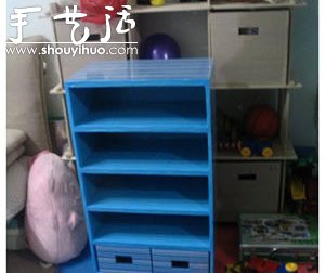 硬纸板DIY手工制作鞋柜的教程(图13)