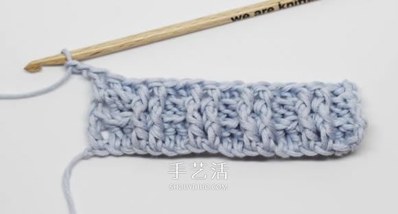 基本钩针罗纹针的钩法图解 帽子手袋都能用上(图9) 基本钩针罗纹针的钩法图解 帽子手袋都能用上(图9)