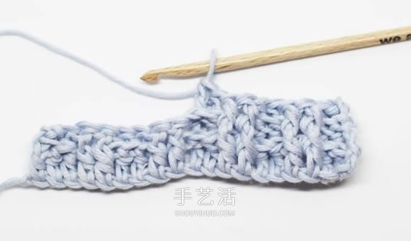基本钩针罗纹针的钩法图解 帽子手袋都能用上(图8) 基本钩针罗纹针的钩法图解 帽子手袋都能用上(图8)