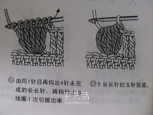 毛衣上的球状花如何编织 玉米长长针编织图解(图3) 毛衣上的球状花如何编织 玉米长长针编织图解(图3)