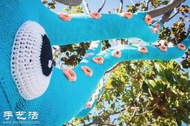 给大树DIY章鱼毛衣 让城市变得亲切美好(图2)