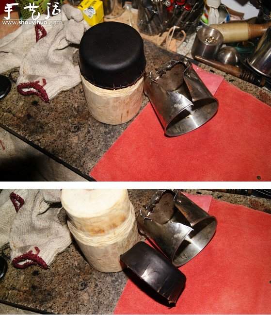 废弃大铁茶杯手工DIY漂亮手提包的教程(图2)