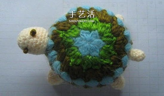 钩针编织小乌龟的方法 手工乌龟玩偶的编法(图13)