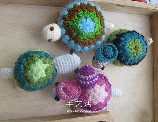 钩针编织小乌龟的方法 手工乌龟玩偶的编法(图15)