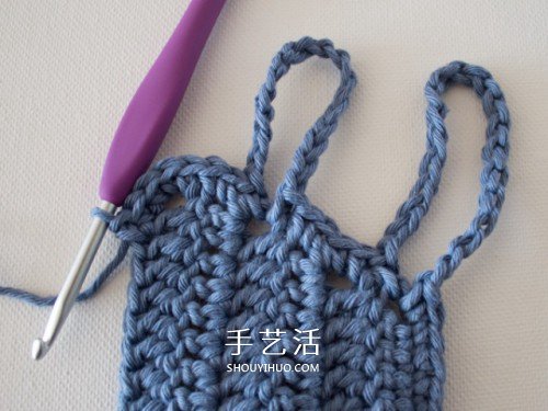 小清新毛线杯垫和杯套的手工编织方法图解(图5)