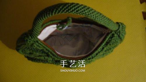 手工毛线编织单肩挎包的方法图解教程(图16)