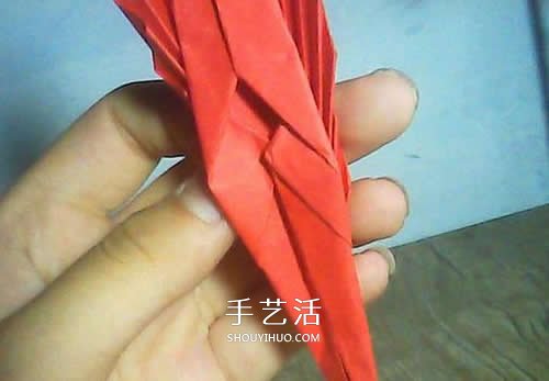 儿童羽毛笔的折法图解 简单折纸羽毛笔教程(图13)