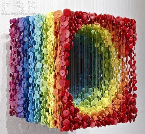 纽扣DIY的艺术作品(图7)