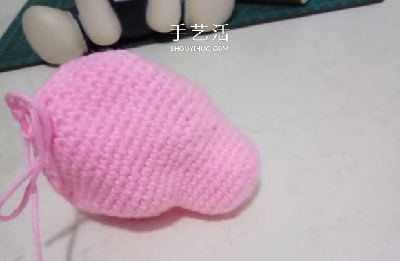 可爱小猪佩奇钩织教程 钩针编织小猪佩奇图解(图5)