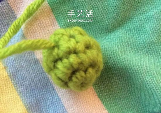 钩织草莓包包的方法 宝宝可爱草莓包的钩法(图7)